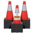 Xpose Safety Traffic Cone, PVC, 18" H, Orange OTC18-6-24-X-S